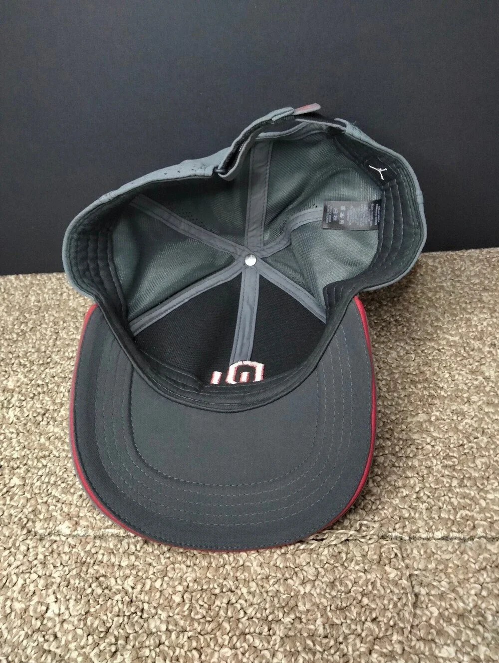 Jordan Brand Oklahoma Sooners Hat Team Sideline Performance Adjustable Cap